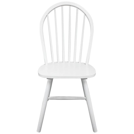 Chaises à manger lot de 4 blanc bois d'hévéa solide