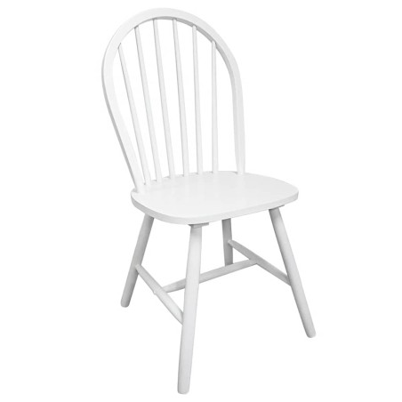 Chaises à manger lot de 4 blanc bois d'hévéa solide