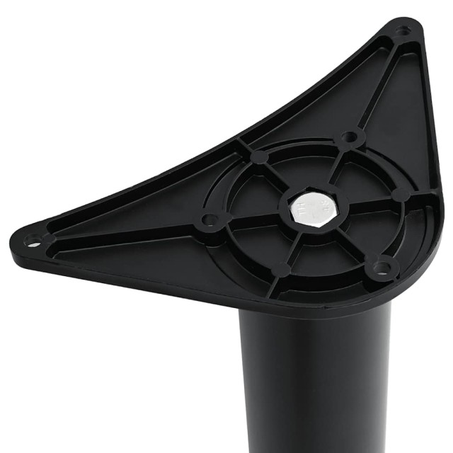 4 pieds de table réglables en hauteur 710 mm Noir