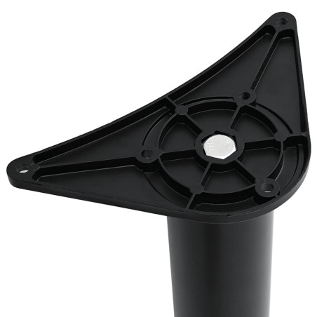 4 pieds de table réglables en hauteur 710 mm Noir