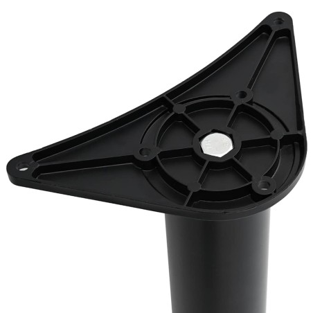 4 pieds de table réglables en hauteur 870 mm Noir