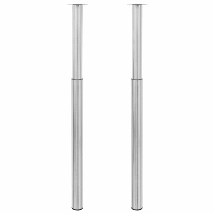 Pieds de table télescopiques Acier inoxydable  710 mm - 1100 mm 2