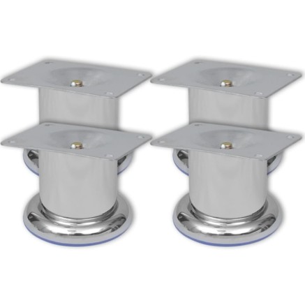 Pieds ronds de canapé 4 pcs Chrome 60 mm