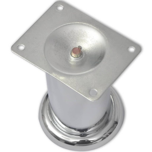 Pieds ronds de canapé 4 pcs Chrome 60 mm