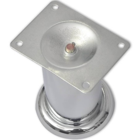 Pieds ronds de canapé 4 pcs Chrome 60 mm