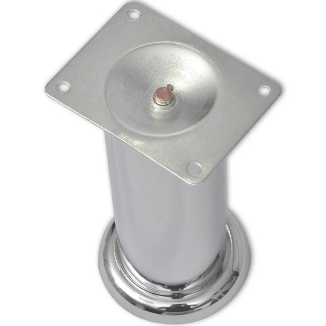 4 pcs Pieds ronds de canapé Chrome 180 mm
