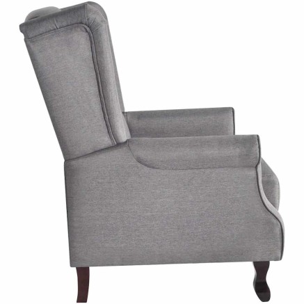 Fauteuil gris tissu 2