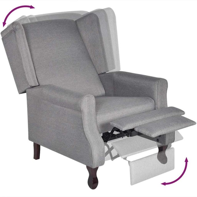 Fauteuil gris tissu