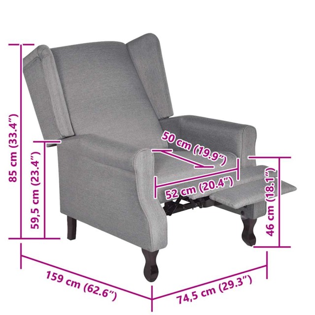 Fauteuil gris tissu