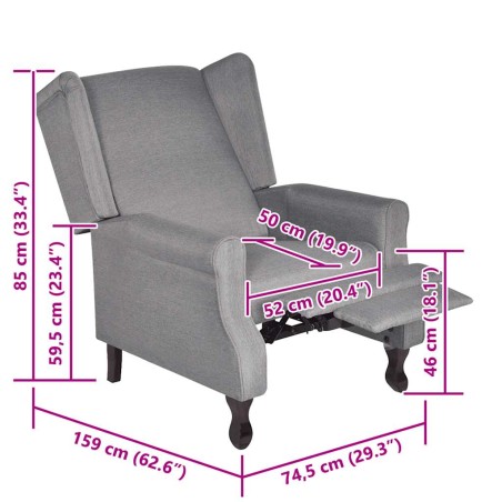 Fauteuil gris tissu