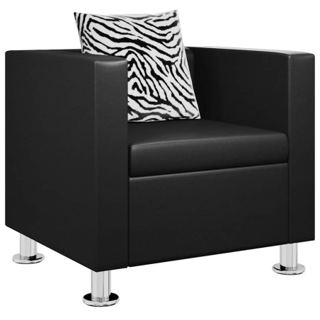 Fauteuil noir similicuir