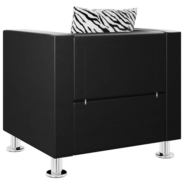 Fauteuil noir similicuir