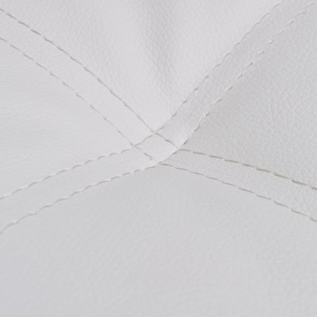 Chaise longue avec oreiller Blanc Similicuir