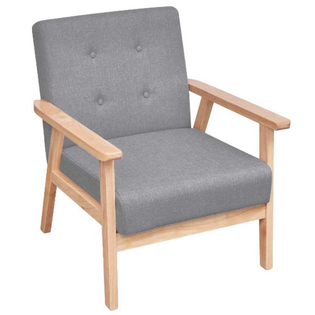 Fauteuil gris foncé tissu