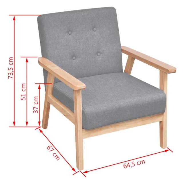 Fauteuil gris foncé tissu