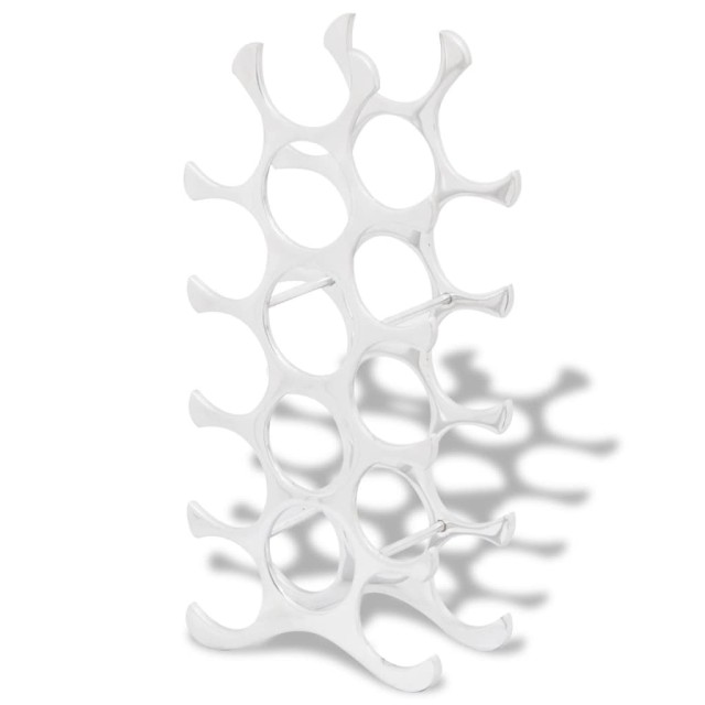 Casier à bouteilles pour 15 bouteilles Argenté Aluminium