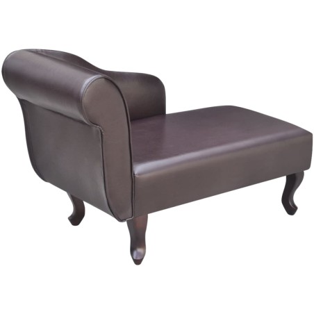 Chaise longue Marron Similicuir