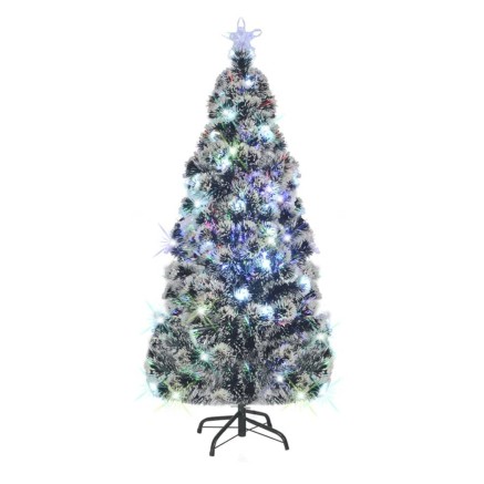 Arbre de Noël pré-éclairé avec support et LED 180 cm fibre optique