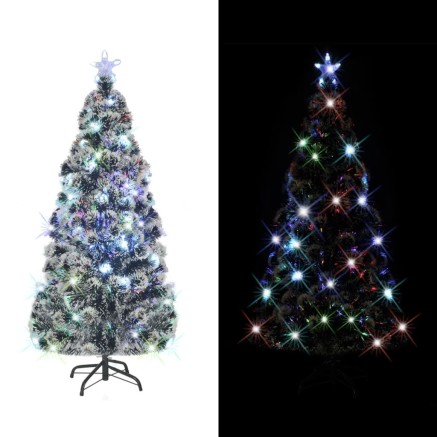 Arbre de Noël pré-éclairé avec support et LED 180 cm fibre optique 2