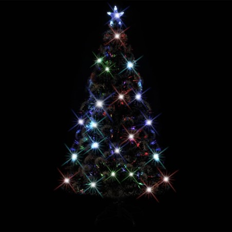 Arbre de Noël pré-éclairé avec support et LED 180 cm fibre optique