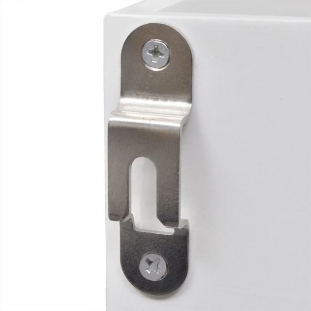 Vitrine murale avec étagère de Livre / DVD / Verre en MDF Blanc