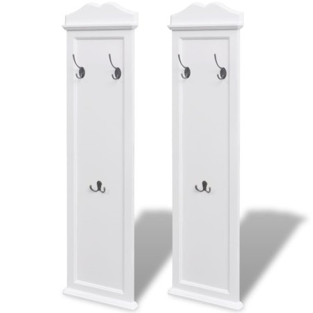 Portemanteaux 2 pcs Blanc