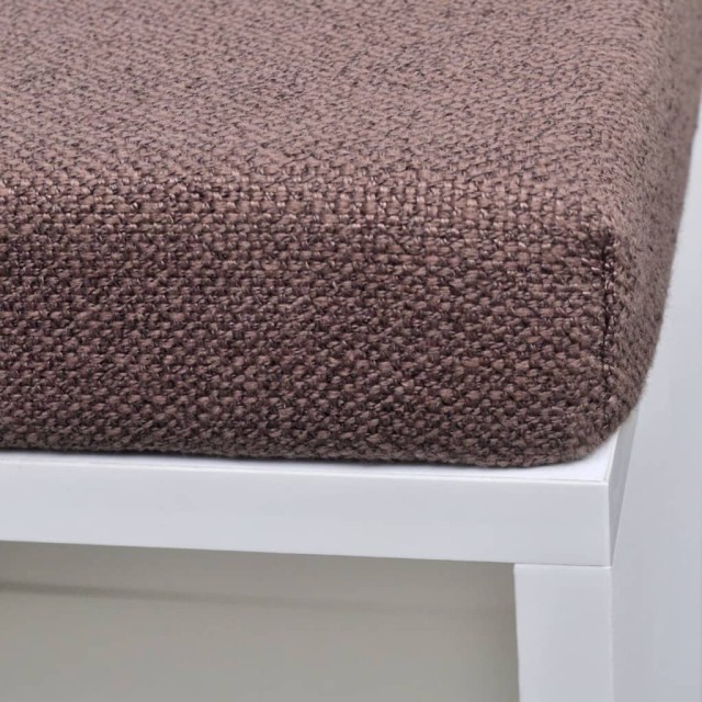 Banc de rangement à chaussures 10 compartiments Blanc