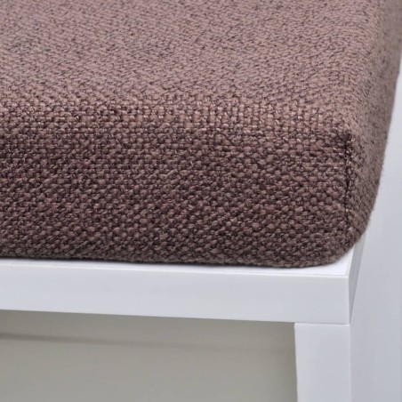 Banc de rangement à chaussures 10 compartiments Blanc