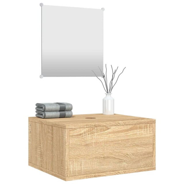 Ensemble de meubles salle de bain 2 pcs chêne bois d'ingénierie