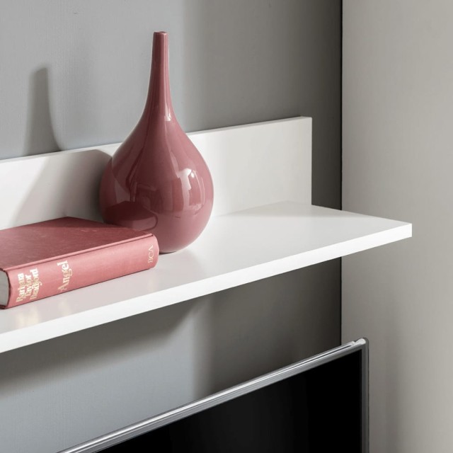 Meuble TV à vitrine murale avec lumière LED 4 pcs noir