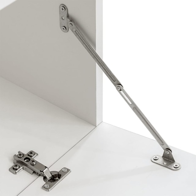 Meuble TV à vitrine murale avec lumière LED 4 pcs noir