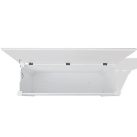 Banc de rangement en style baroque PFDM blanc