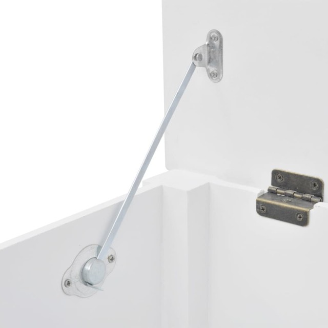 Banc de rangement en style baroque PFDM blanc