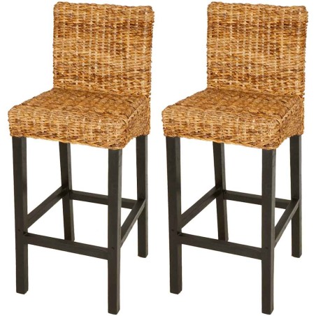 Tabourets de bar lot de 2 Abaca