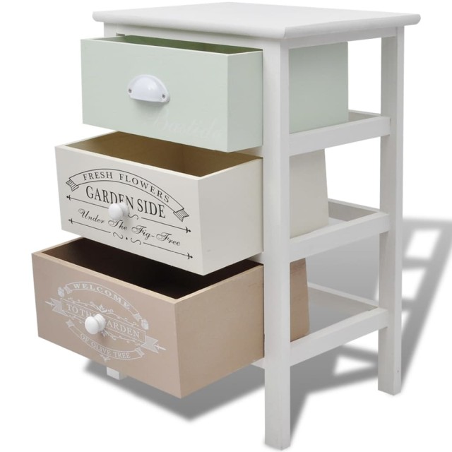 Armoire de rangement en style français 3 tiroirs Bois