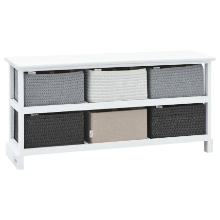Banc de rangement 6 tiroirs Bois