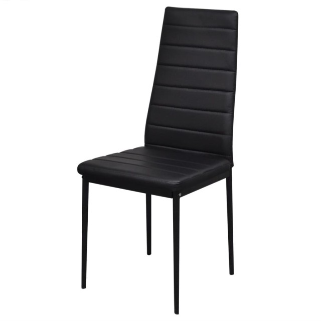 Ensemble de table à manger sept pièces noir