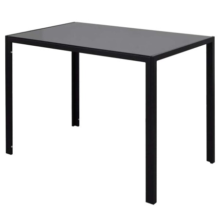 Ensemble de table à manger cinq pièces noir et blanc