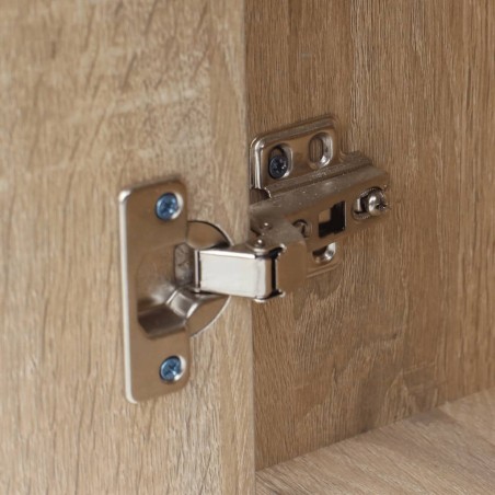 Bureau avec tiroir et placard Chêne 100x40x73 cm