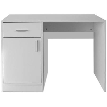 Bureau avec tiroir et placard 100x40x73 cm Blanc