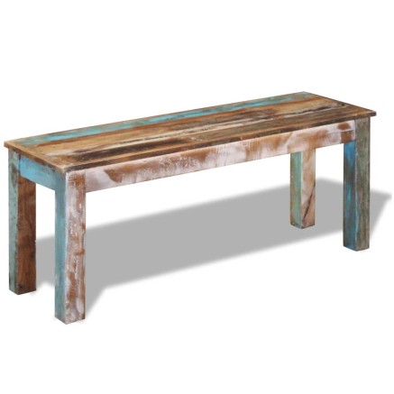 Banc 110x35x45 cm Bois de récupération massif 2