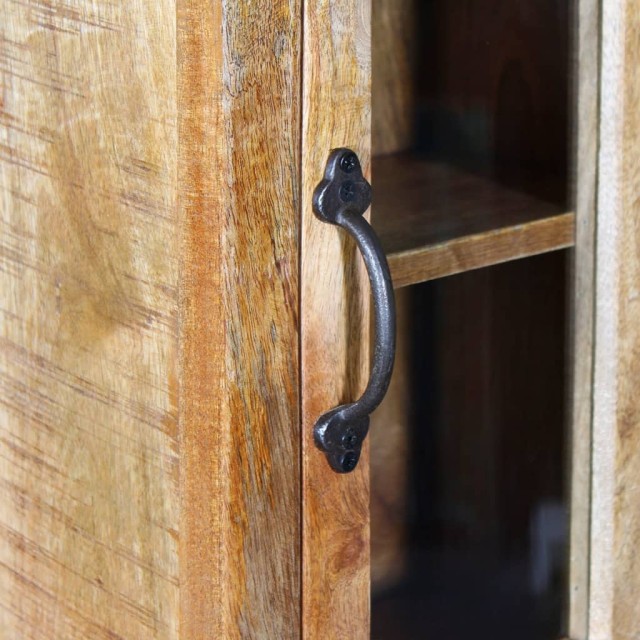 Meuble toilette+miroir et 2 armoires latérales Bois de manguier