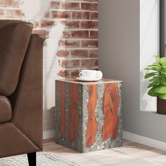 Tabouret Bois de teck massif et résine