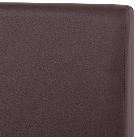 Table et chaises 7 pcs Cuir synthétique Chêne Marron