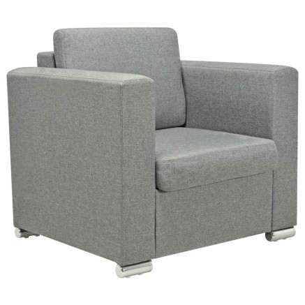 Fauteuil gris foncé tissu 2