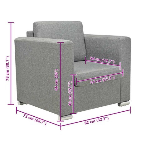 Fauteuil gris foncé tissu