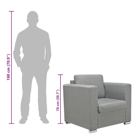 Fauteuil gris foncé tissu