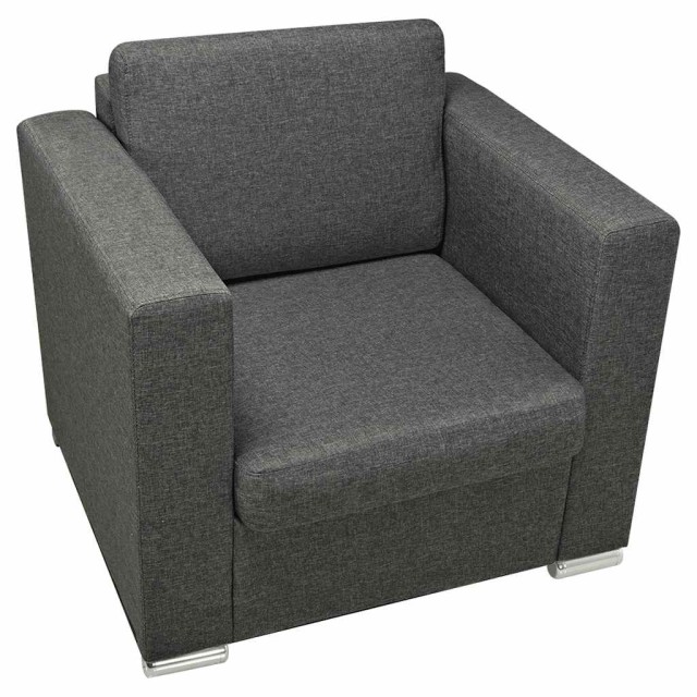 Fauteuil gris foncé tissu