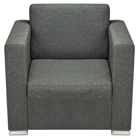 Fauteuil gris foncé tissu