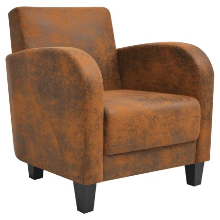Fauteuil Marron Similicuir daim